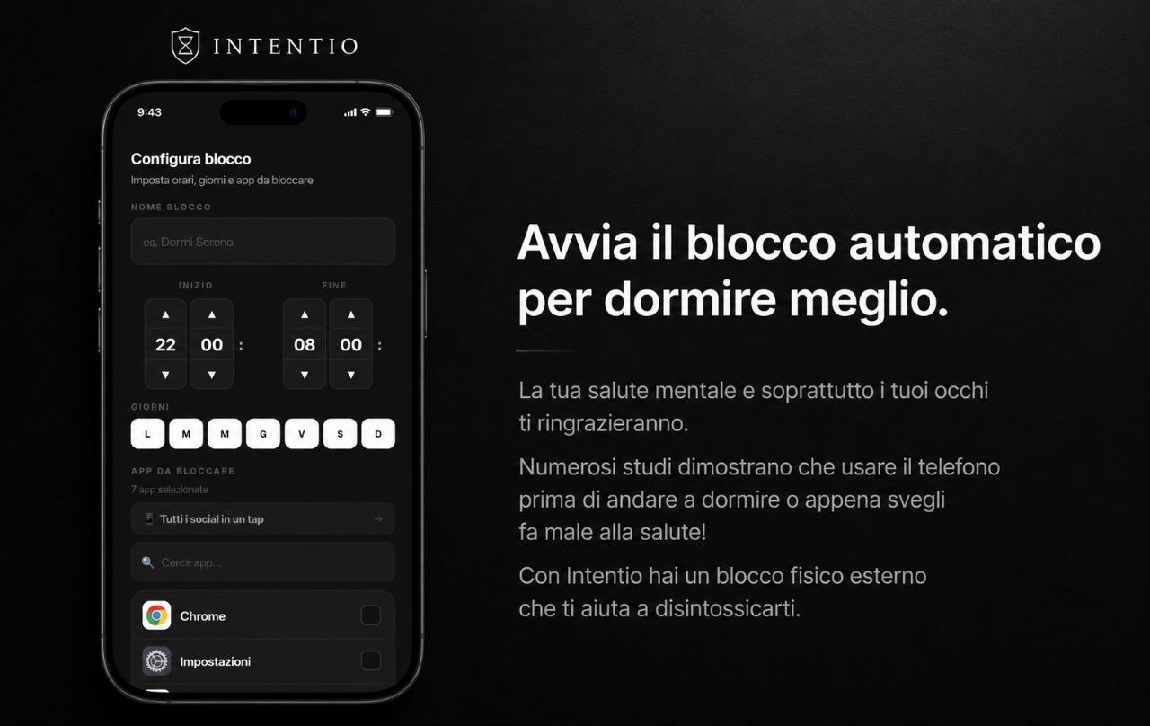 Configura blocco automatico orari